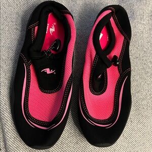 Kids Pink and Black Water Shoes - never worn